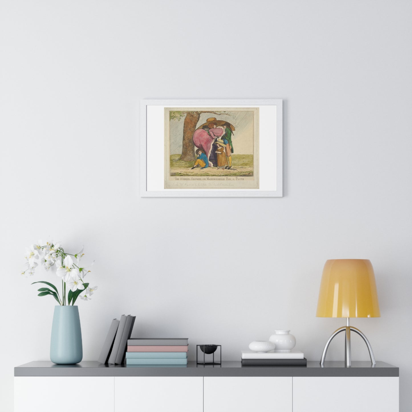 The Summer Shower, or Mademoiselle Par, a Pluye (1786) by George Stubbs, from the Original, Framed Print