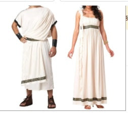 Roman Toga Party Stage Costume, Men's and Women's
