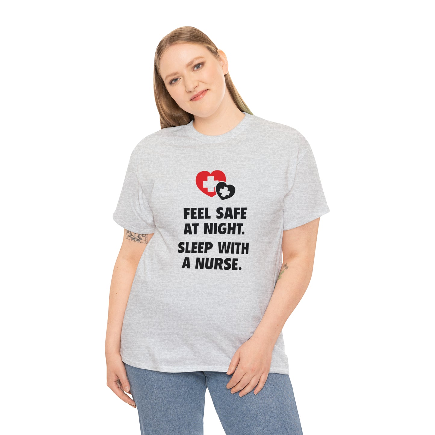 Feel Safe With a Nurse at Night, Funny T-Shirt