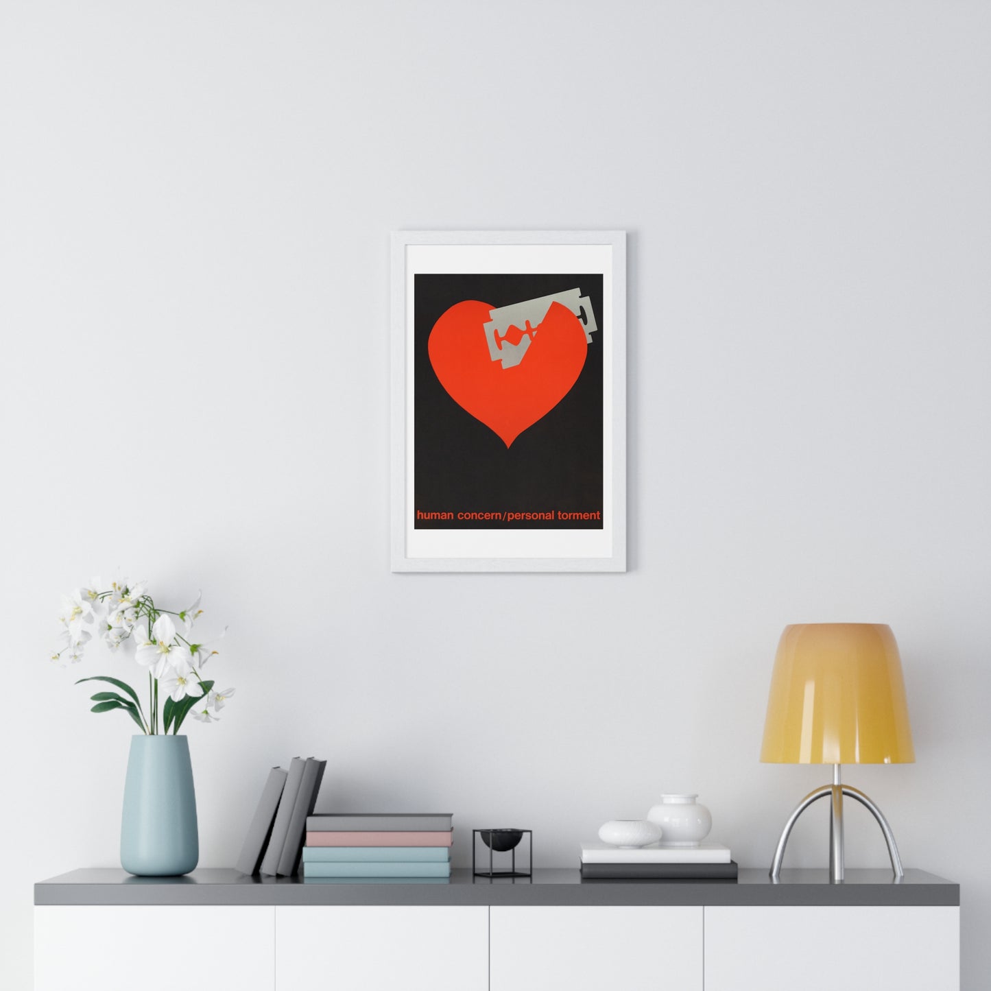 Human Concern, Personal Torment, Poster Art, from the Original, Framed Art Print