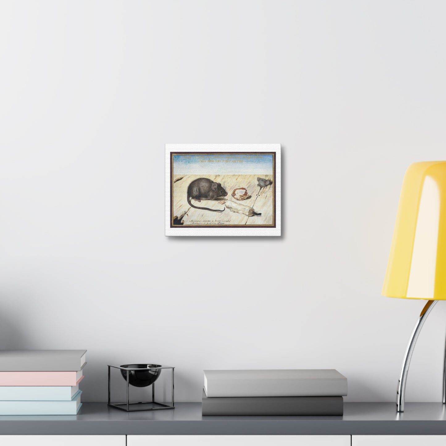 Two Mice (1594) by Joris Hoefnagel, from the Original, Art Print on Canvas