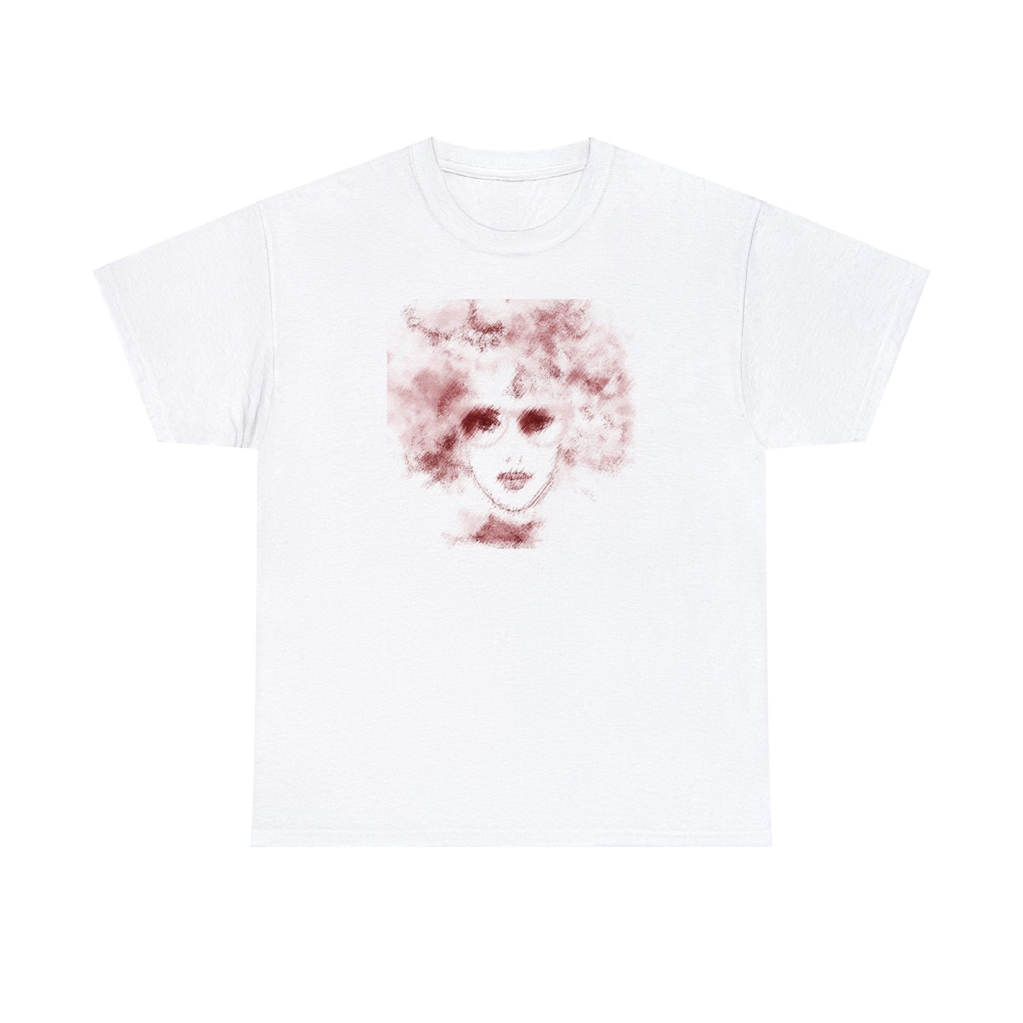 Afro Sketch Art Red Brown T-Shirt