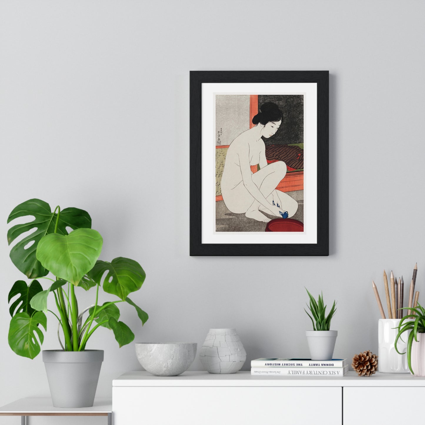 Yokugo no Onna 'Woman After a Bath' (1915) by Goyō Hashiguchi, from the Original, Framed Art Print
