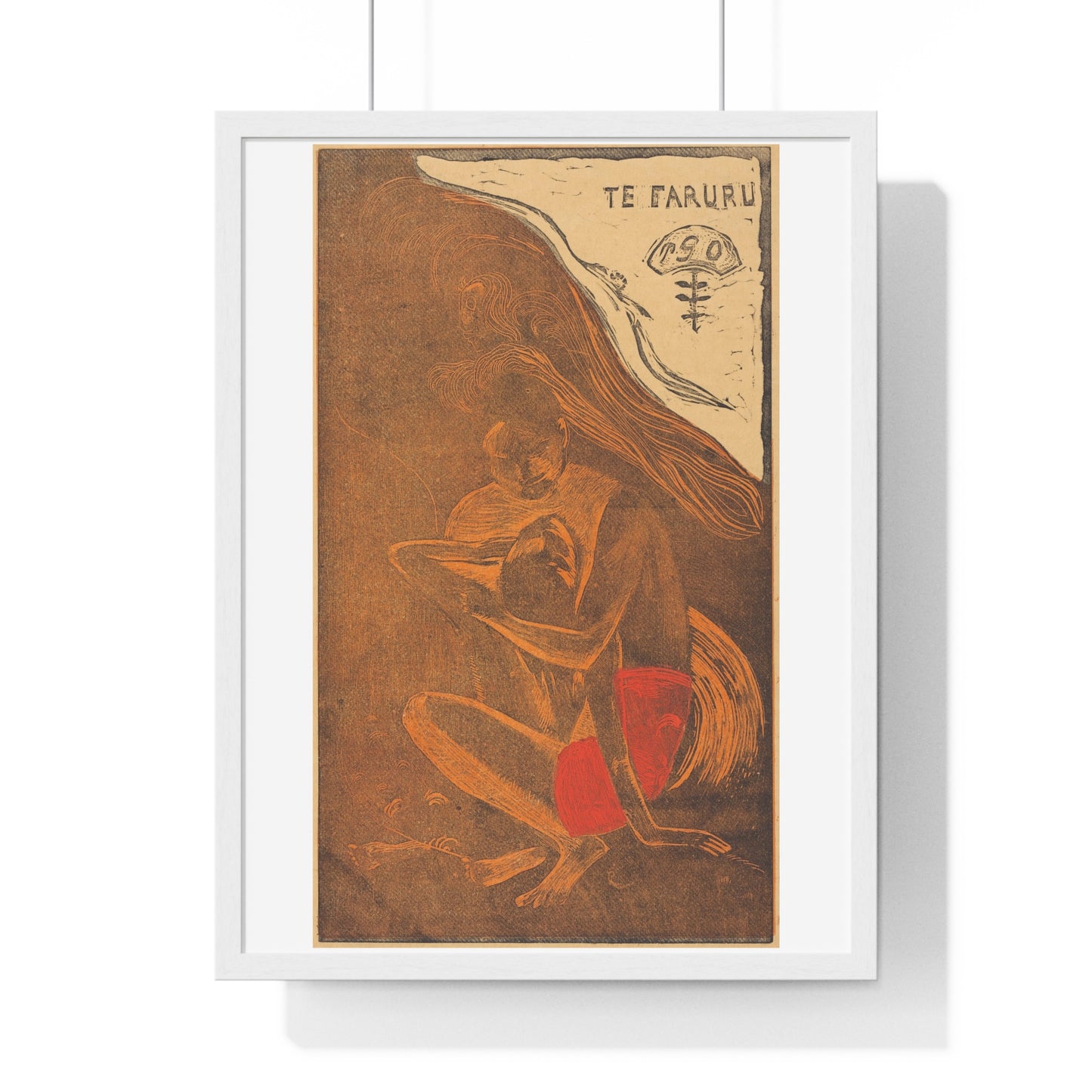 Te Faruru 'They are Making Love Here' (1894-1895) by Paul Gauguin and Louis Roy, from the Original, Framed Art Print