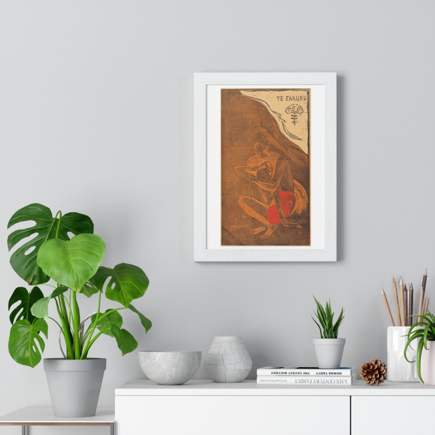 Te Faruru 'They are Making Love Here' (1894-1895) by Paul Gauguin and Louis Roy, from the Original, Framed Art Print