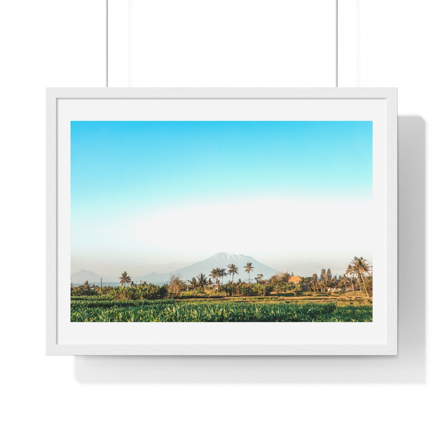 Holy Volcano Agung, Bali Island, Indonesia, Photographer Unknown, from the Original, Framed Print