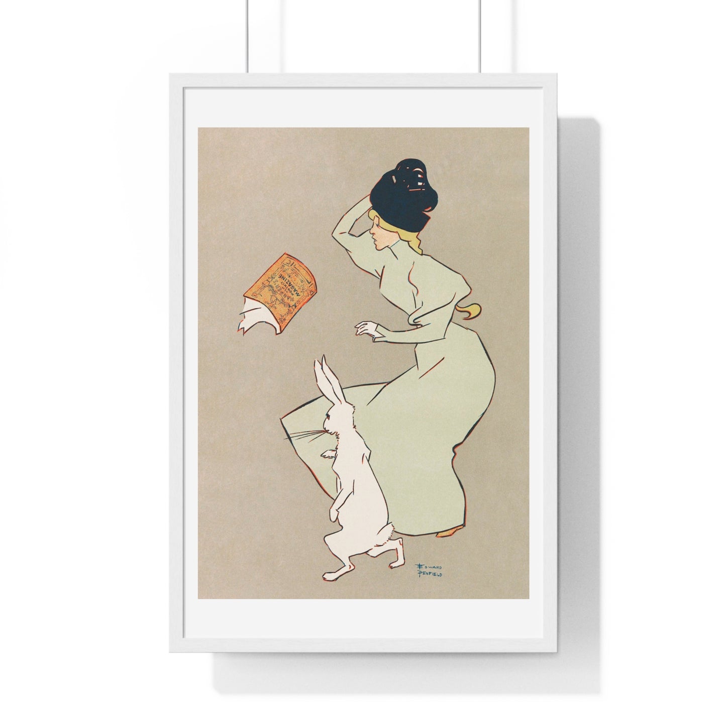 Advertisement for a March Issue of Harper's New Monthly Magazine by anonymous after Edward Penfield (1895 –1900) from the Original, Framed Art Print