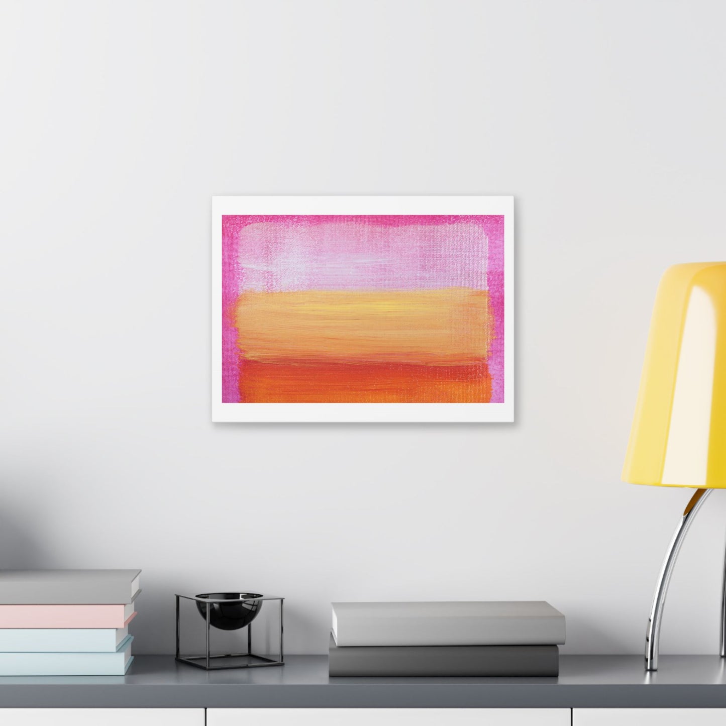 Pink Abstract Palette Knife Painting, Canvas Art Print