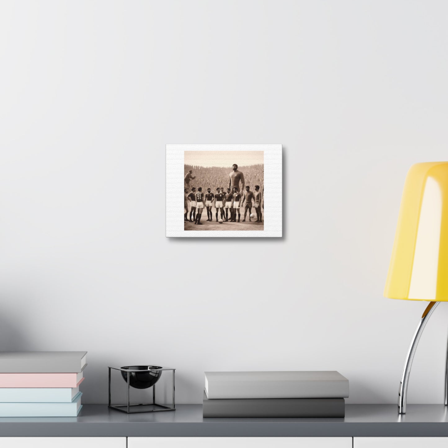 Afghanistan vs Italy World Cup Final Played in Kandahar 1923 'Designed by AI' Art Print on Canvas