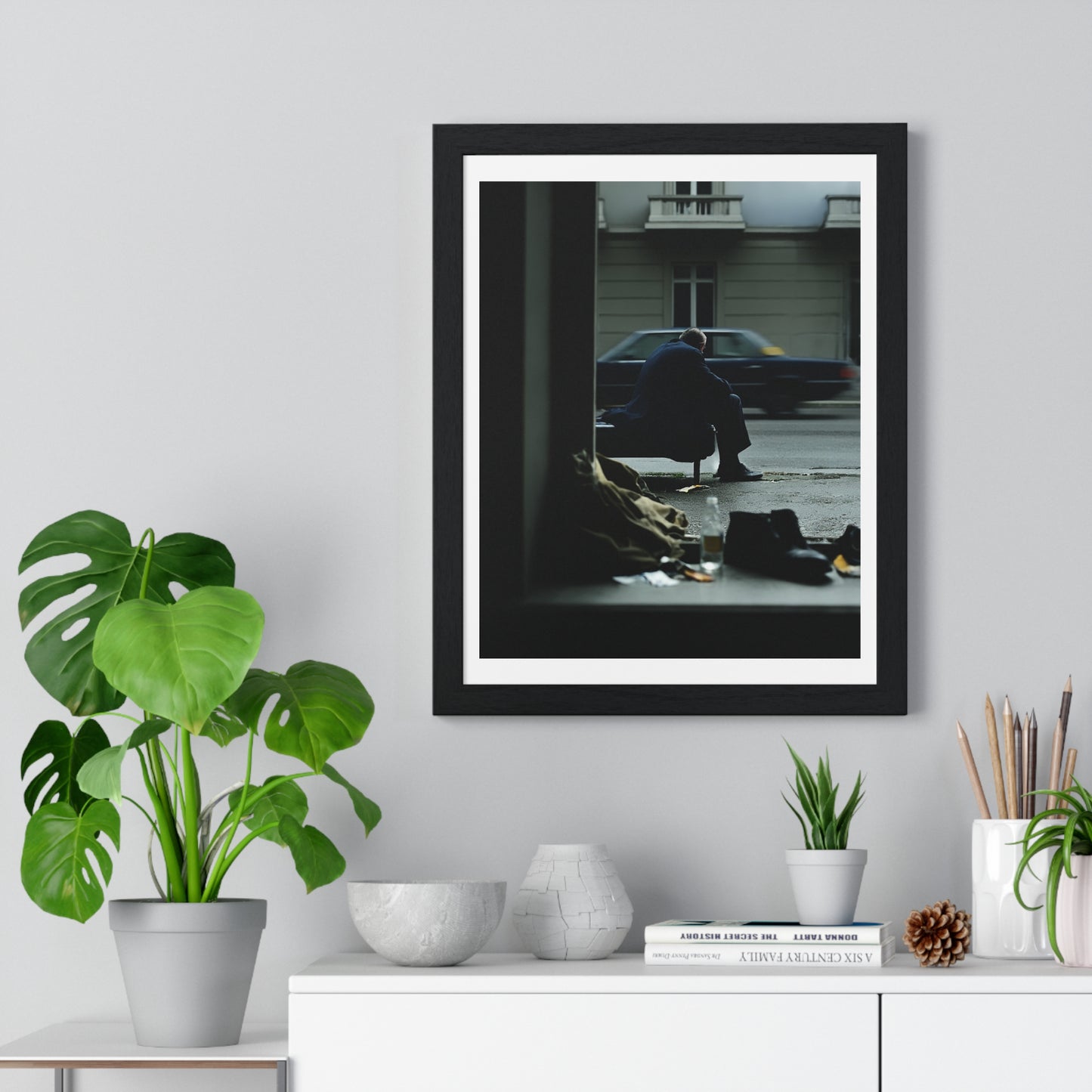 Raw Art Street Scene III 'Designed by AI' Framed Art Print