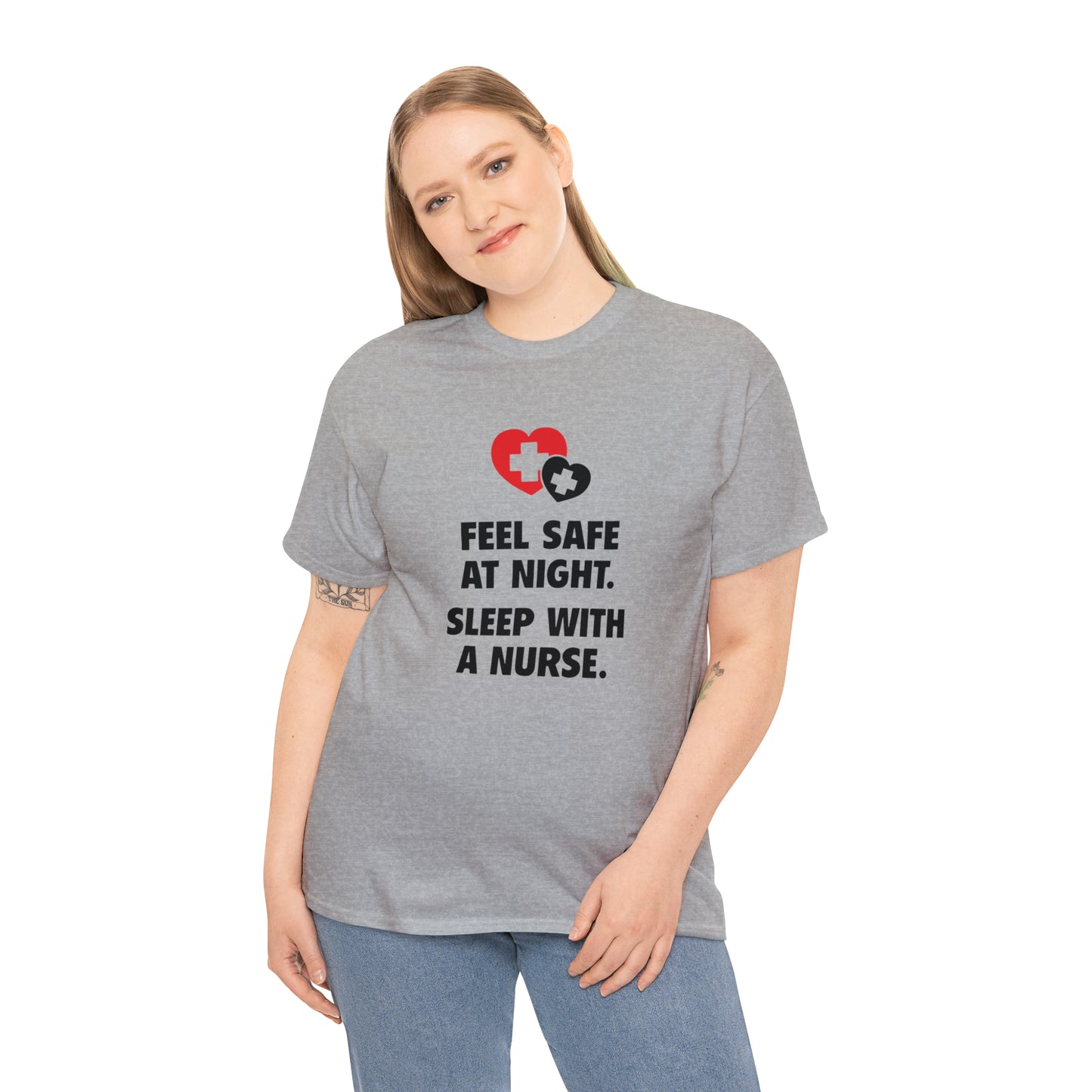 Feel Safe With a Nurse at Night, Funny T-Shirt