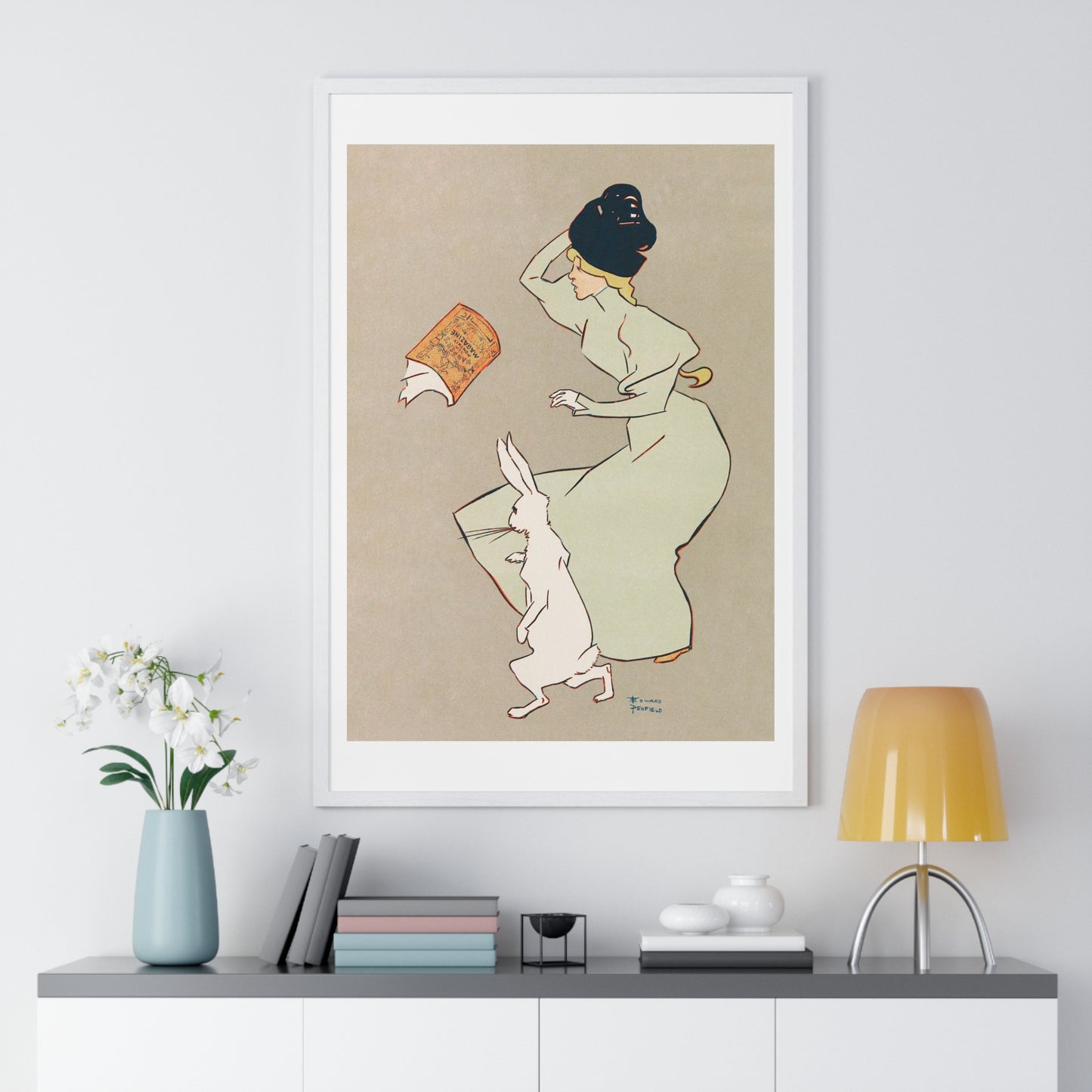 Advertisement for a March Issue of Harper's New Monthly Magazine by anonymous after Edward Penfield (1895 –1900) from the Original, Framed Art Print