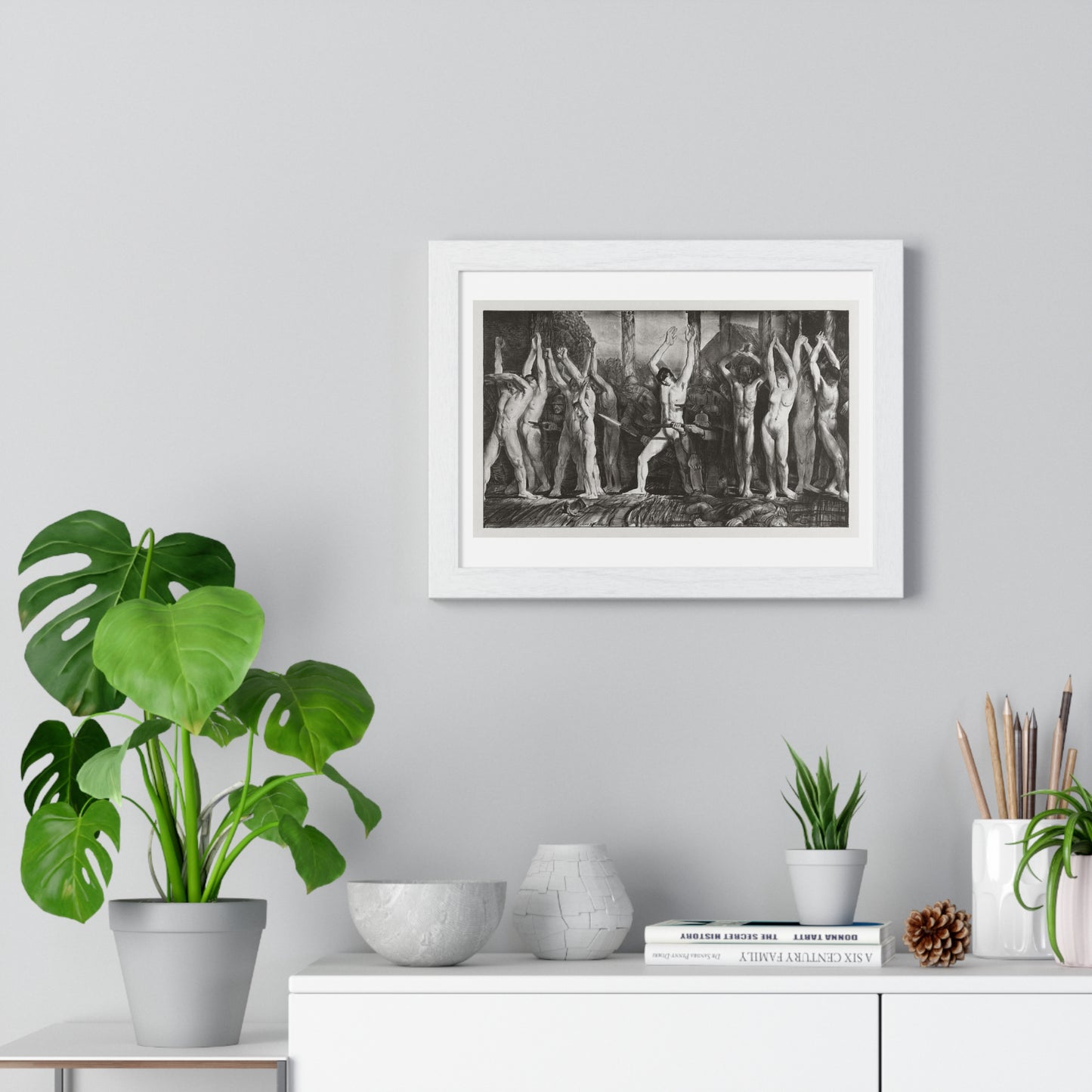The Barricade, First Stone (1918) by George Wesley Bellows, from the Original, Framed Print