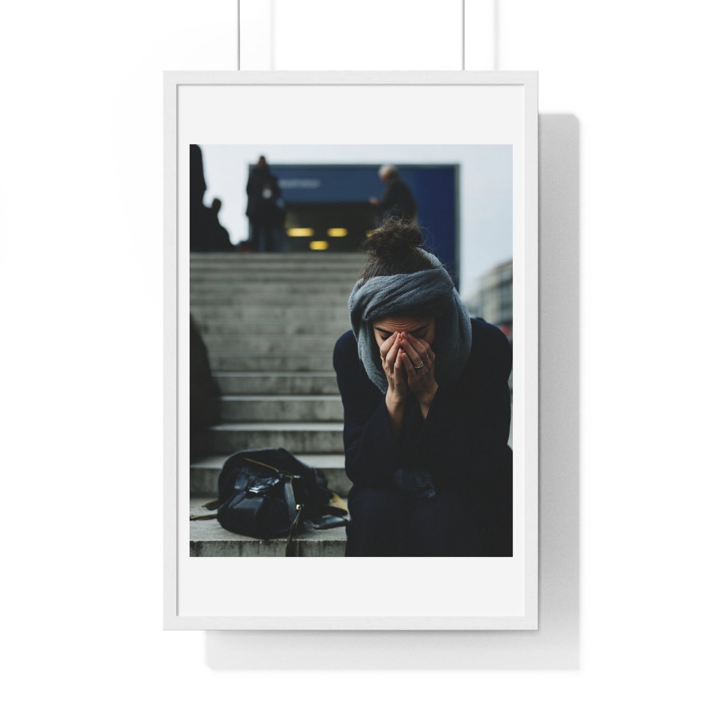 Raw Art Street Scene 'Designed by AI' Framed Art Print