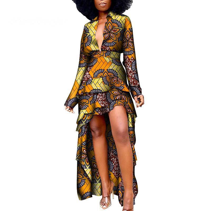 African Ethnic Women's Batik Print Special Occasion Dashki Dress, Plus Sizes