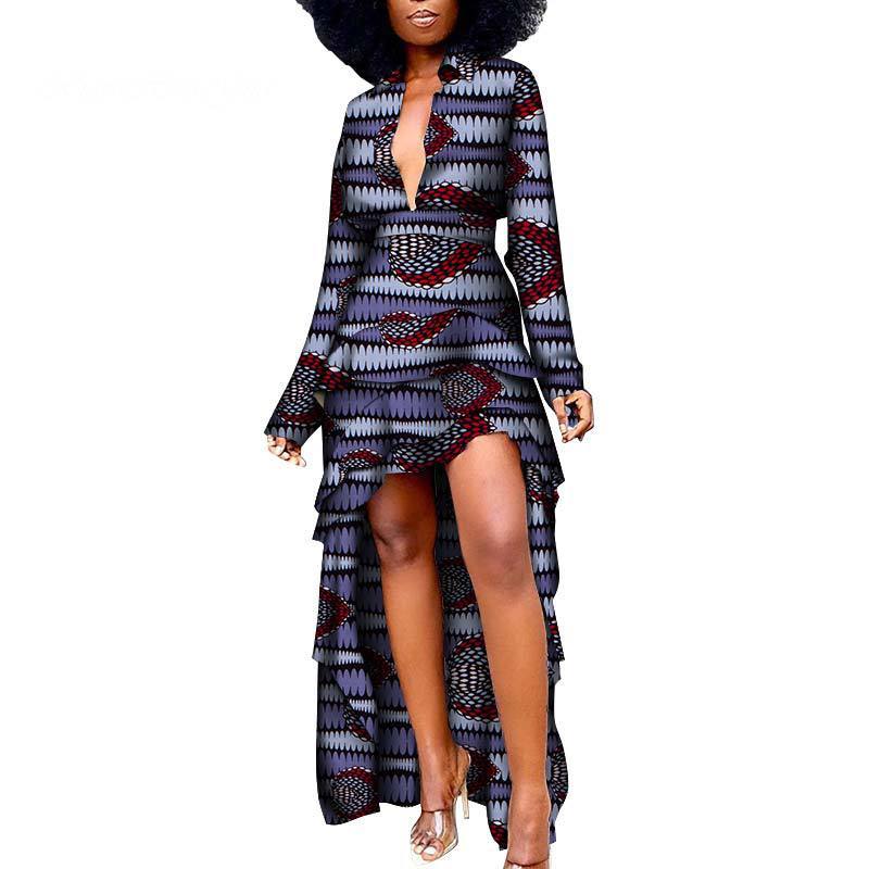 African Ethnic Women's Batik Print Special Occasion Dashki Dress, Plus Sizes