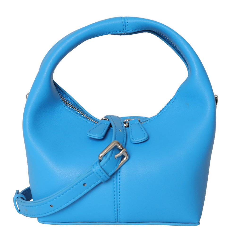 'Under The Bag' Cowhide Leather Hobo Bag, Fashion Messenger Bag, Candy Colours