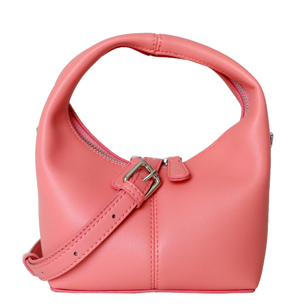 'Under The Bag' Cowhide Leather Hobo Bag, Fashion Messenger Bag, Candy Colours
