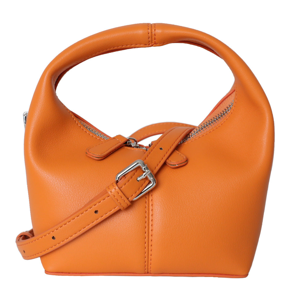 'Under The Bag' Cowhide Leather Hobo Bag, Fashion Messenger Bag, Candy Colours