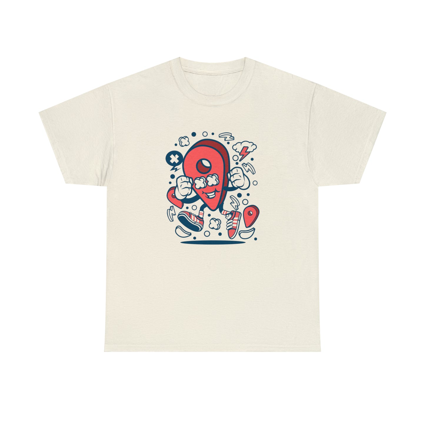 Location Geotag Cartoon T-Shirt