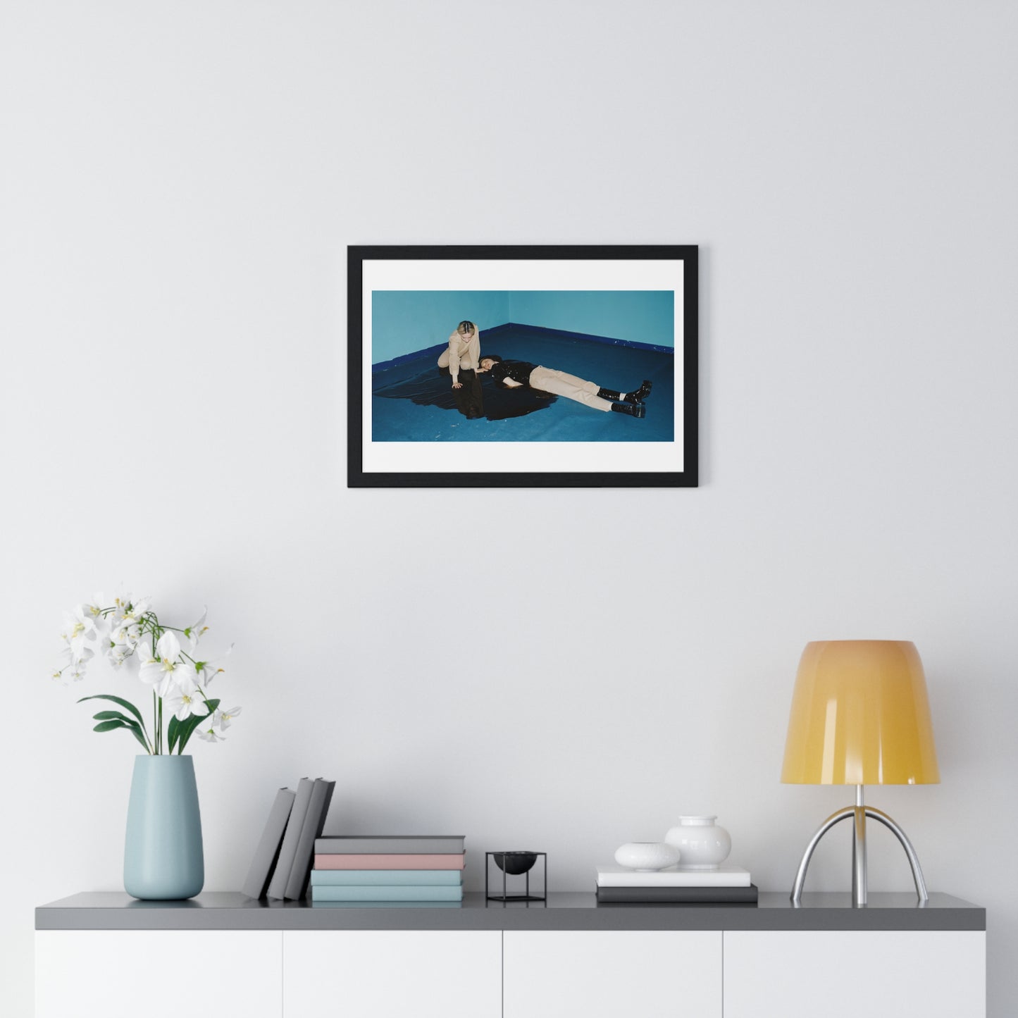 Macabre Death and Existential Exploration 'Designed by AI' Framed Art Print