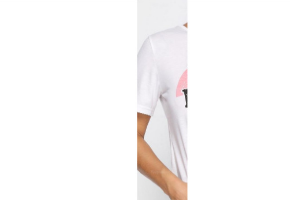 Feelin' Good White T-Shirt, Rainbow Print