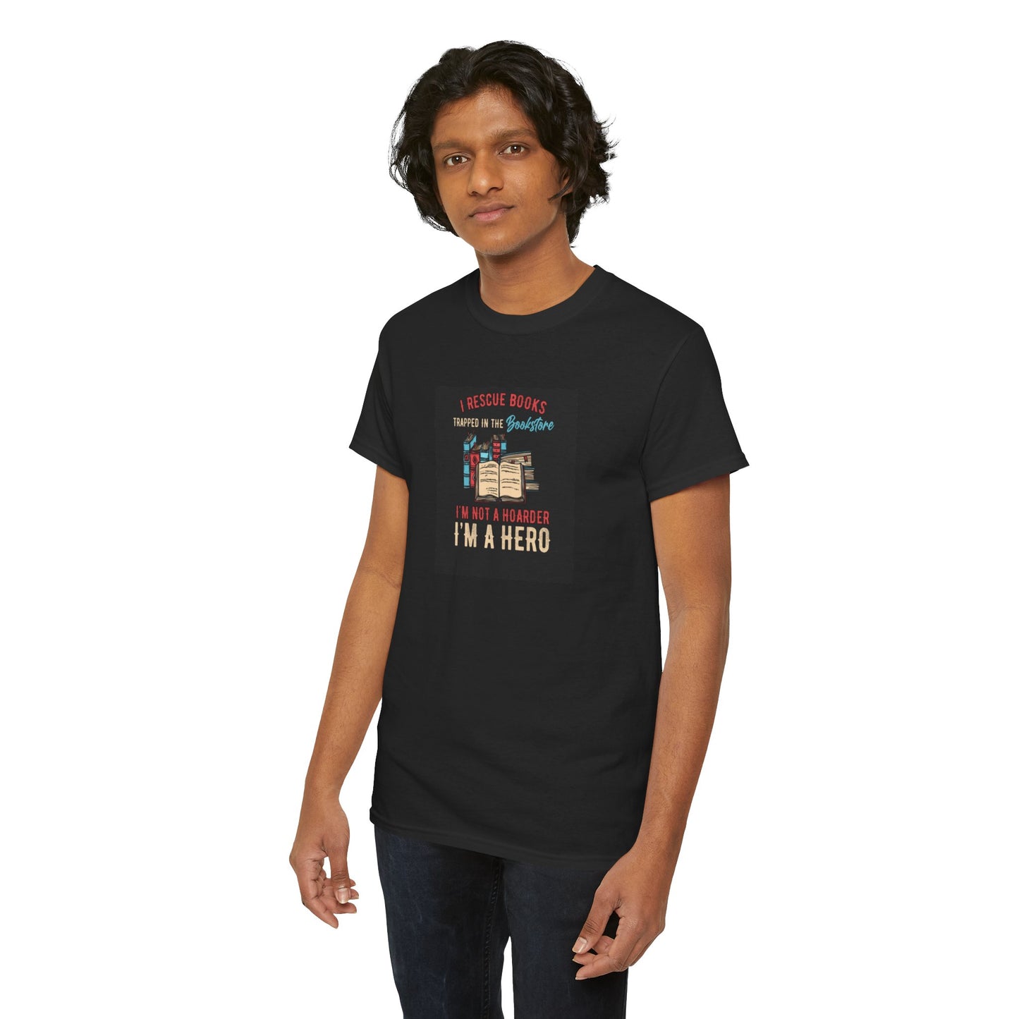 Book Lover's T-Shirt 'I Rescue Books from the Bookstore'