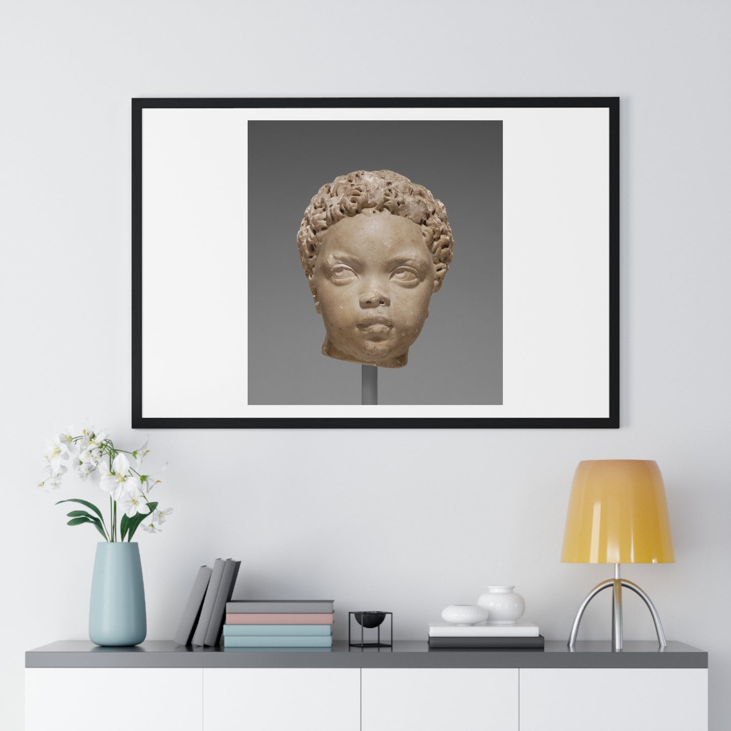 Ancient Roman Portrait of a Child (AD 150-200) Unknown Artist, Framed Print