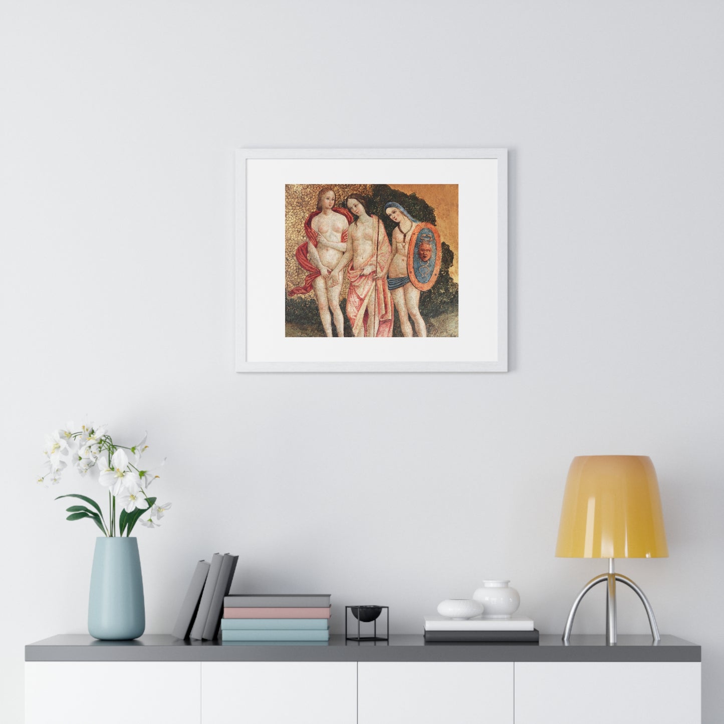 Judgment of Paris (circa 1509) from the Original Fresco by Pinturicchio, Framed Art Print