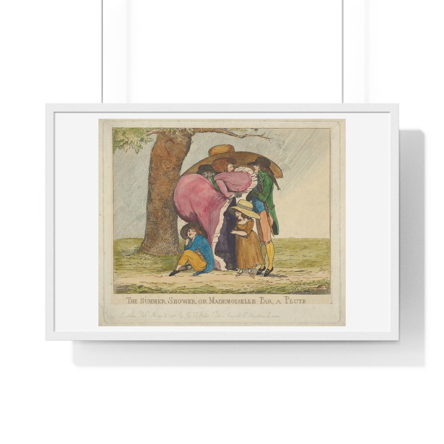 The Summer Shower, or Mademoiselle Par, a Pluye (1786) by George Stubbs, from the Original, Framed Print