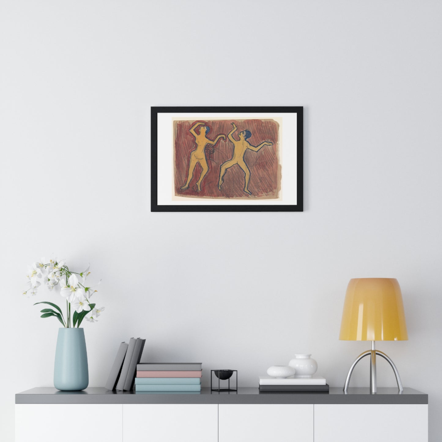 Study of Two Frenzied Dancers 'Cave of the Golden Calf' (1912) by Spencer Frederick Gore, from the Original, Framed Art Print