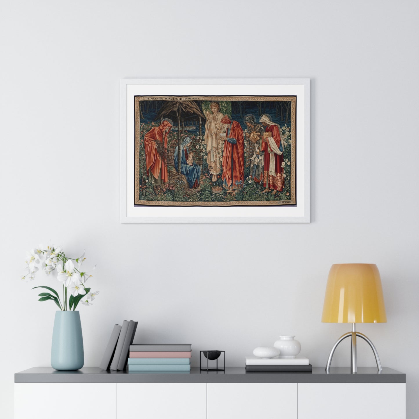 Adoration of the Magi (1904) by Edward Burne-Jones, from the Original, Framed Art Print