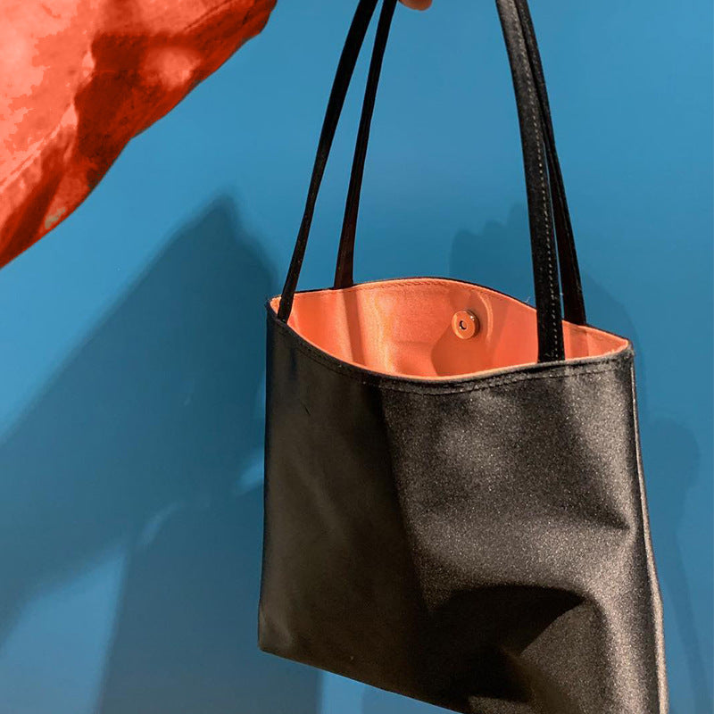 Women's Classic Glossy Square Handbag, Simple Fashion