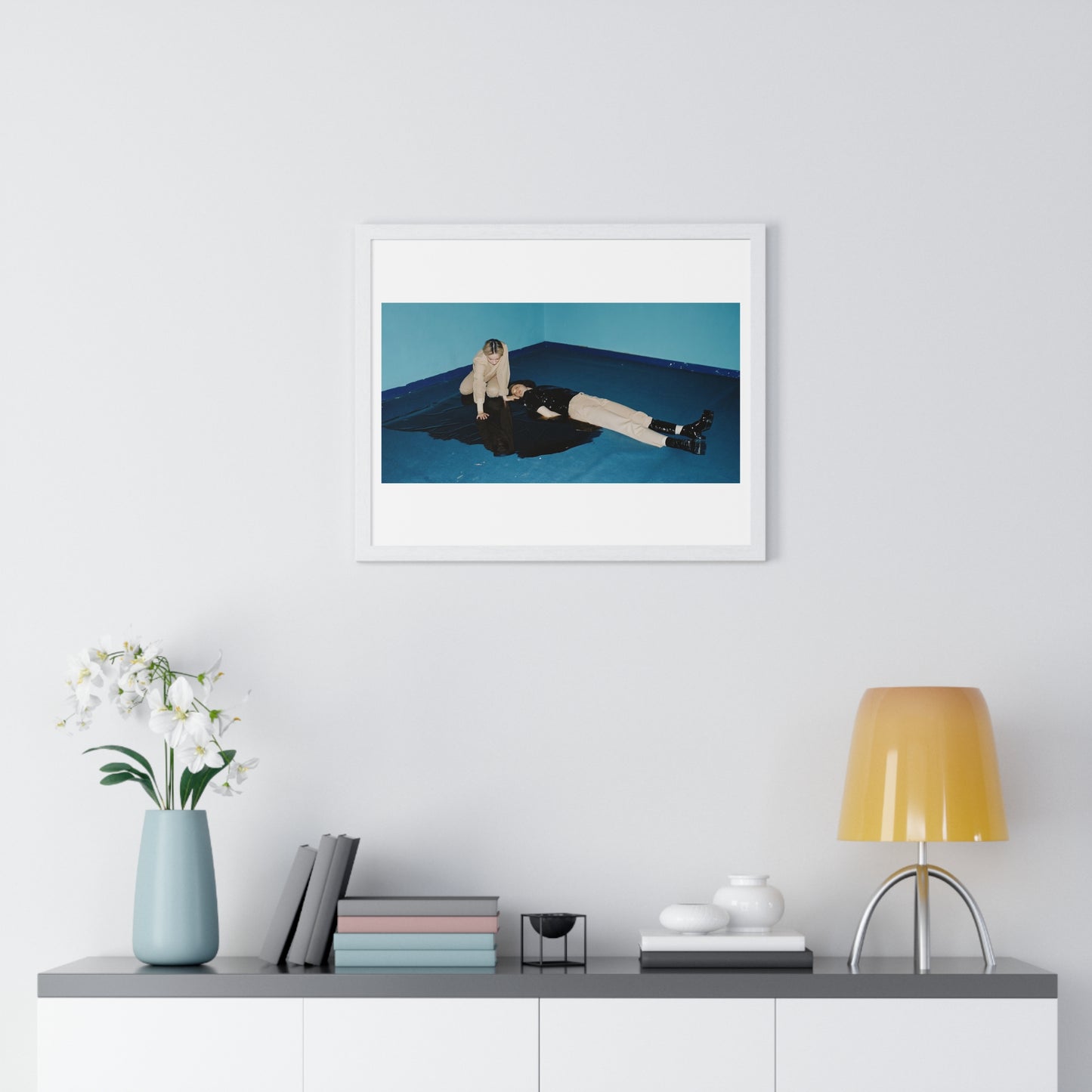 Macabre Death and Existential Exploration 'Designed by AI' Framed Art Print