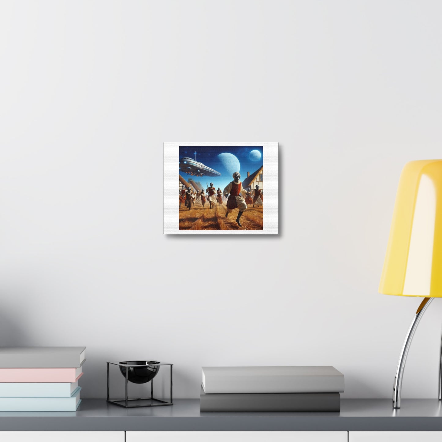 King Richard, the Aliens and the Peasants Revolt 'Designed by AI' Print on Canvas