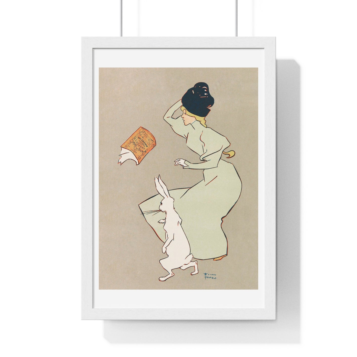 Advertisement for a March Issue of Harper's New Monthly Magazine by anonymous after Edward Penfield (1895 –1900) from the Original, Framed Art Print