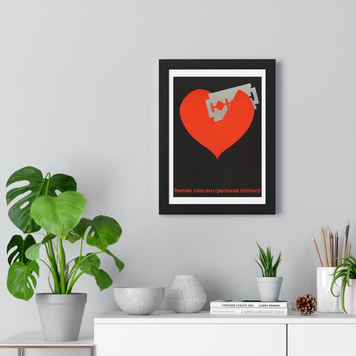 Human Concern, Personal Torment, Poster Art, from the Original, Framed Art Print