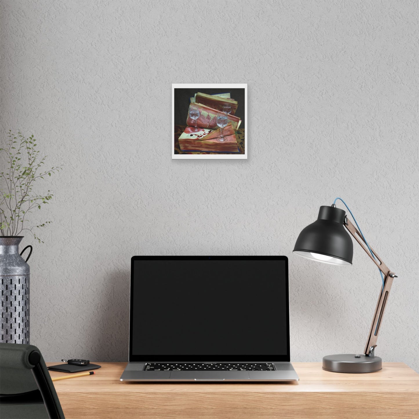 Night in the Library 'Designed by AI' Canvas Art Print