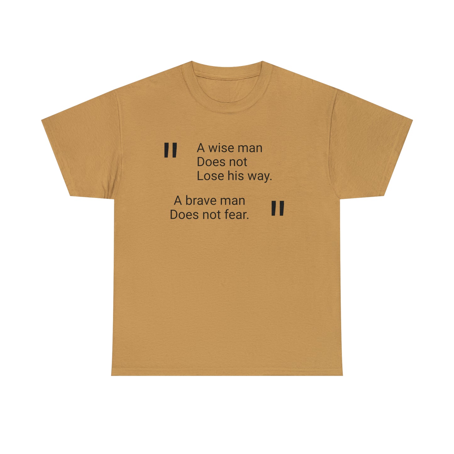 A Wise Man Does Not Lose His Way. A Brave Man Does Not Fear T-Shirt