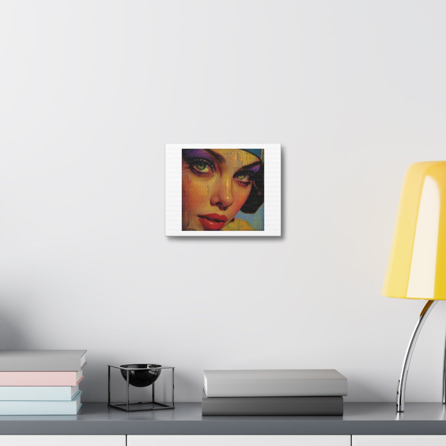 1920s Woman Portrait, Art Print 'Designed by AI' on Satin Canvas