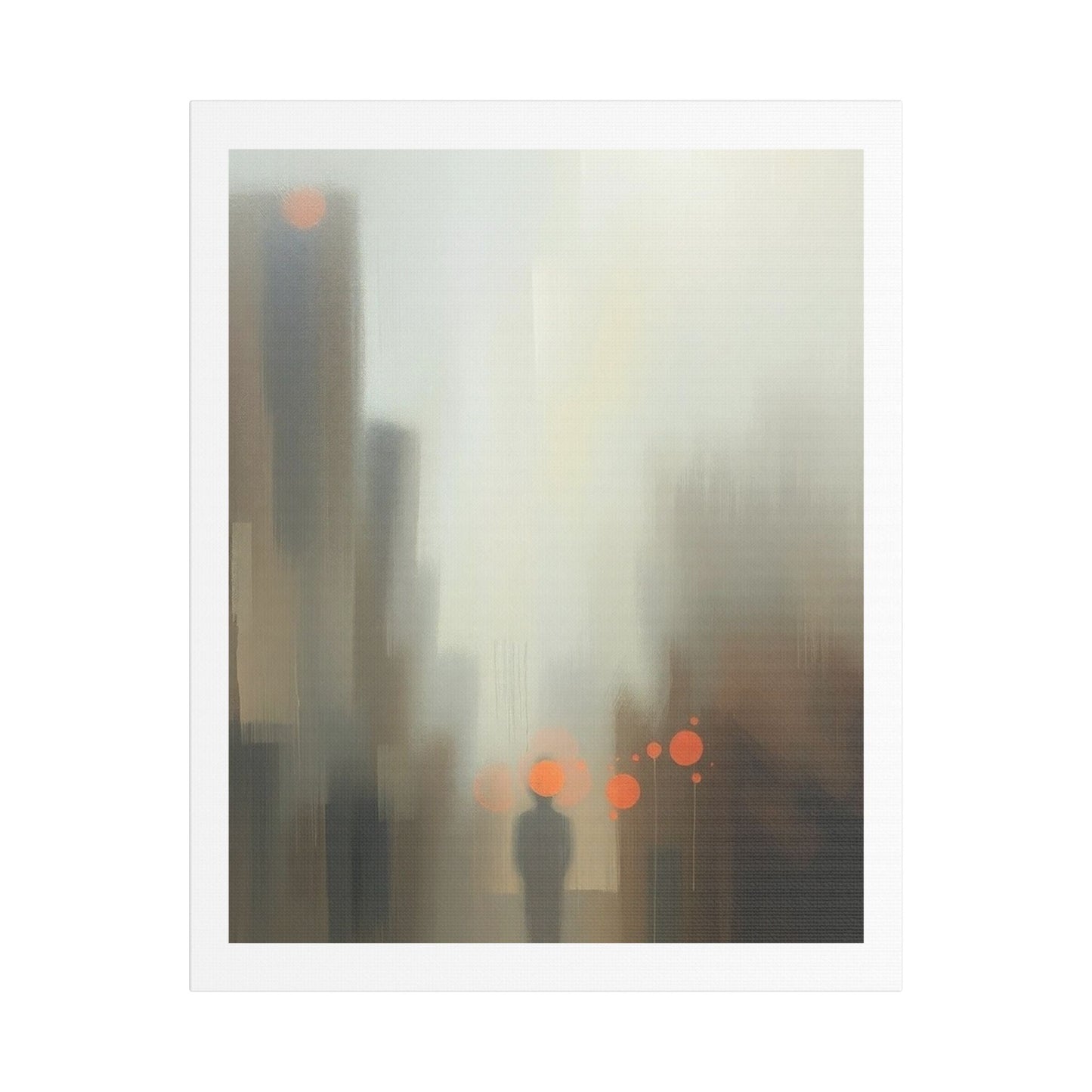 Faded Pastel Abstract Decor Art II 'Designed by AI' Print on Canvas