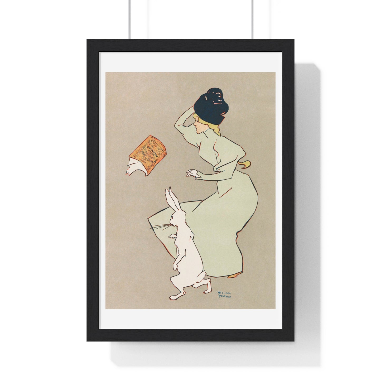 Advertisement for a March Issue of Harper's New Monthly Magazine by anonymous after Edward Penfield (1895 –1900) from the Original, Framed Art Print
