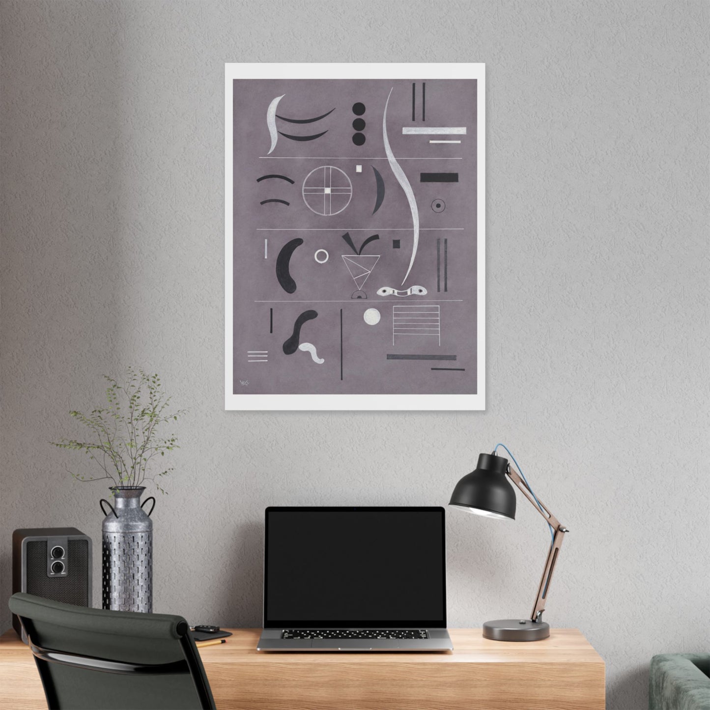 Four Parts (1932) by Wassily Kandinsky, from the Original, Canvas Art Print