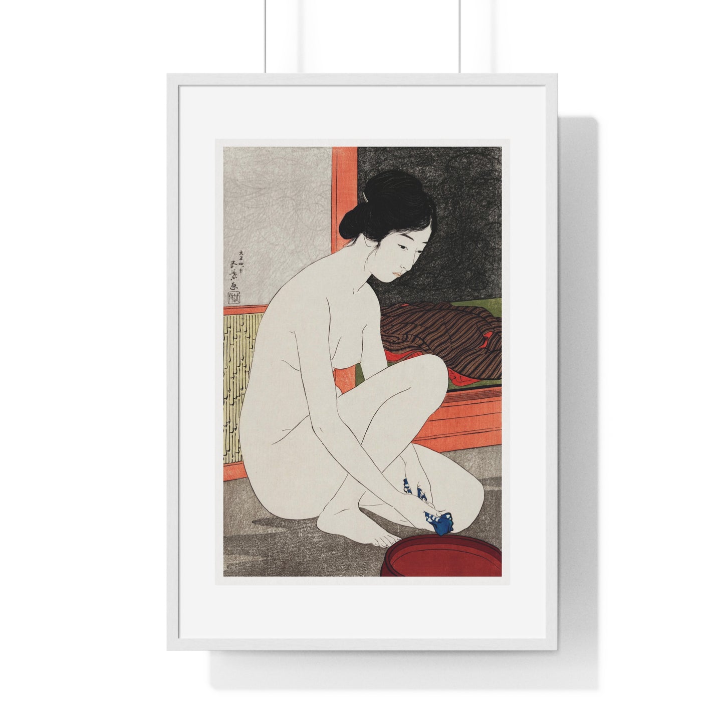 Yokugo no Onna 'Woman After a Bath' (1915) by Goyō Hashiguchi, from the Original, Framed Art Print
