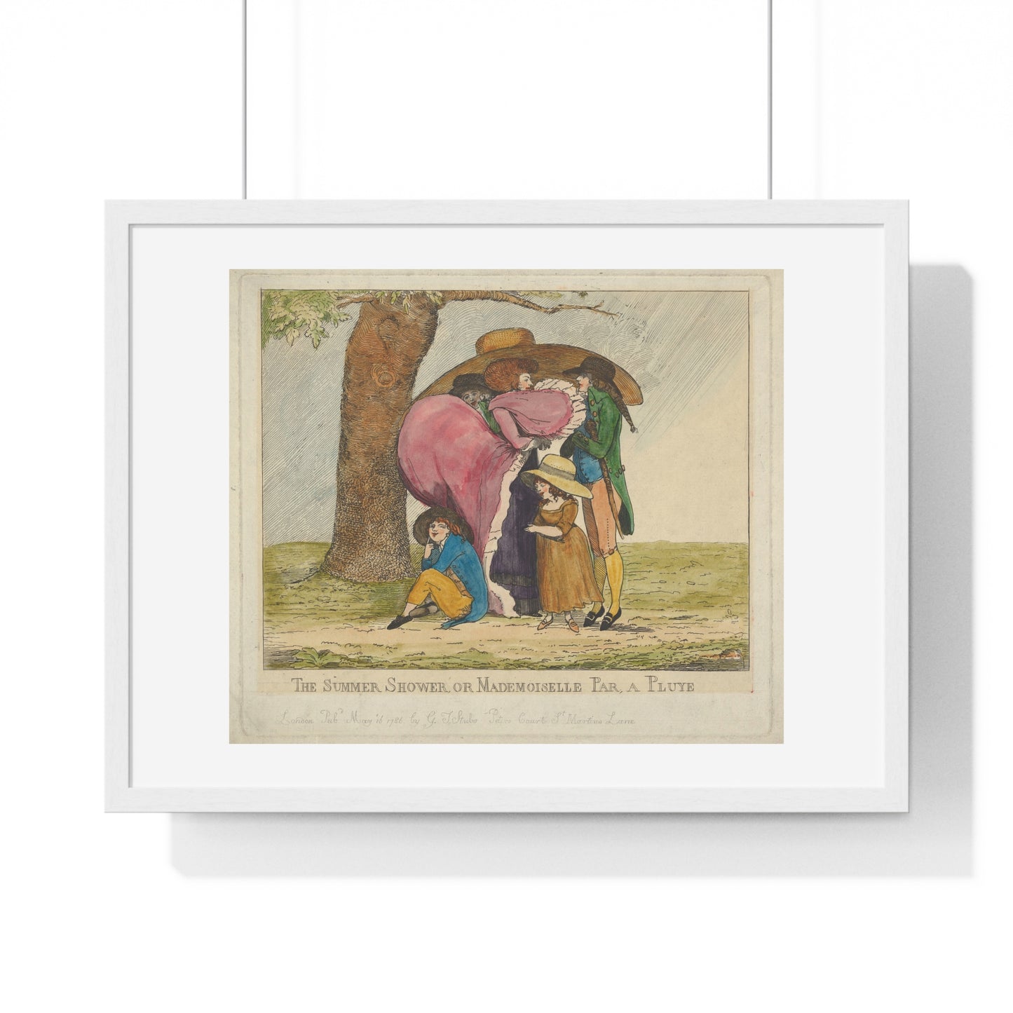 The Summer Shower, or Mademoiselle Par, a Pluye (1786) by George Stubbs, from the Original, Framed Print