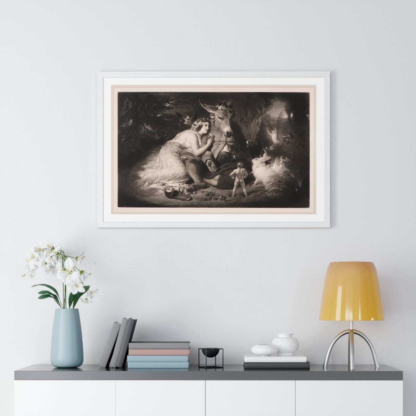 A Midsummer Night's Dream (1857) Engraving by Samuel Cousins from the Original, Framed Art Print