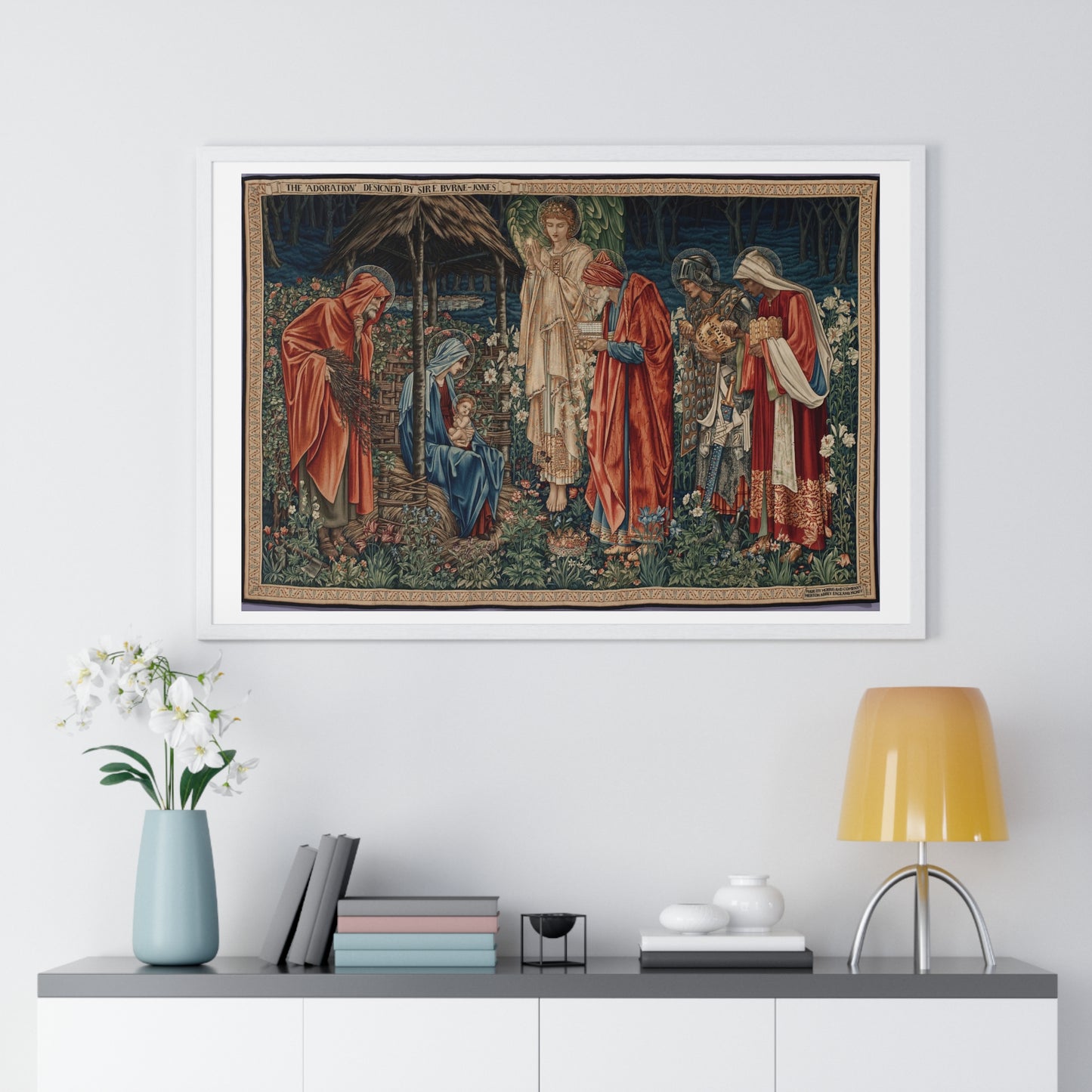 Adoration of the Magi (1904) by Edward Burne-Jones, from the Original, Framed Art Print