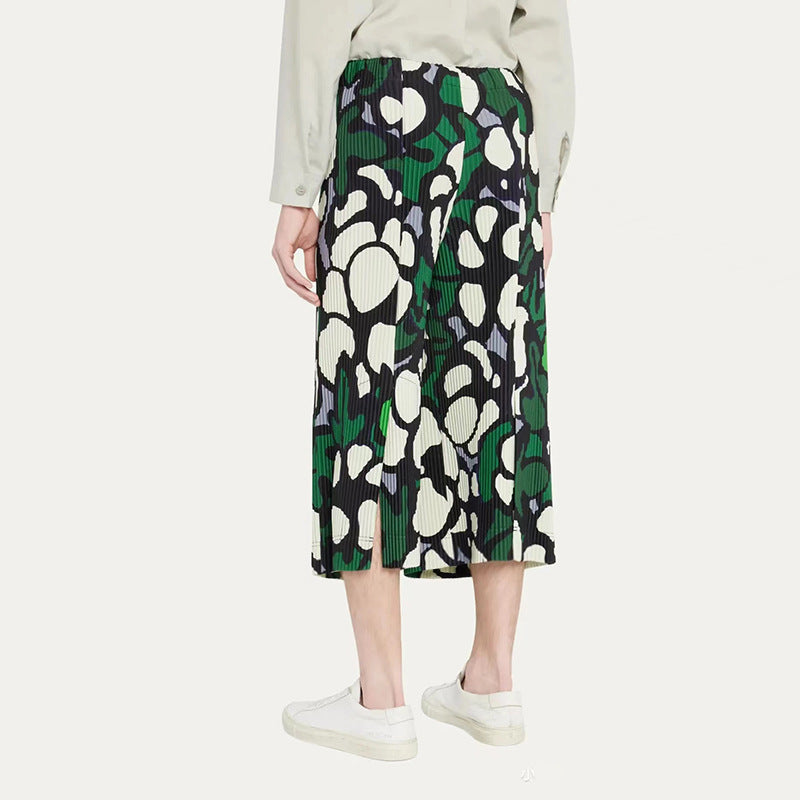 Vireous Men's High-Leg Wide Cropped Hippie Trousers