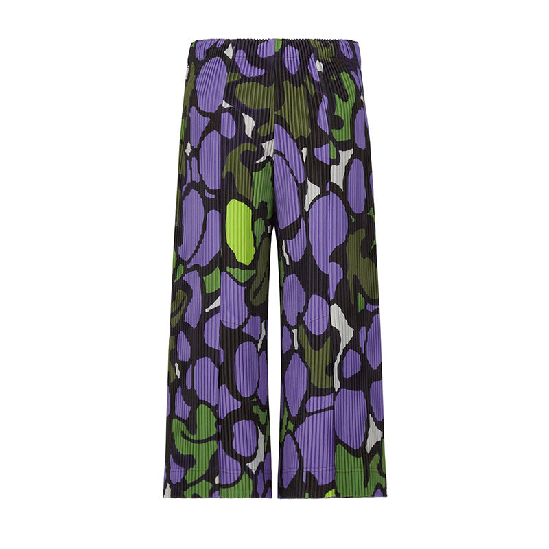 Vireous Men's High-Leg Wide Cropped Hippie Trousers