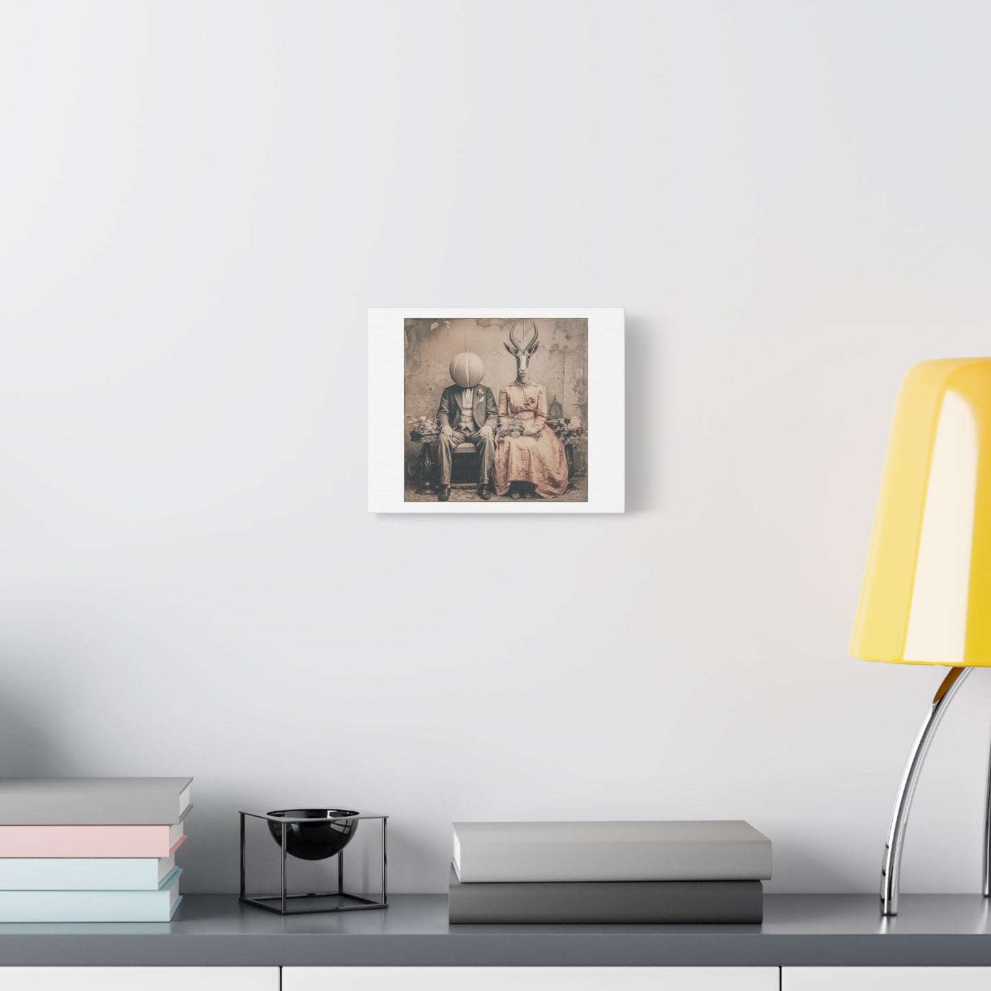 The Cantaloupe and the Antelope, Portrait Art 'Designed by AI', Print on Canvas